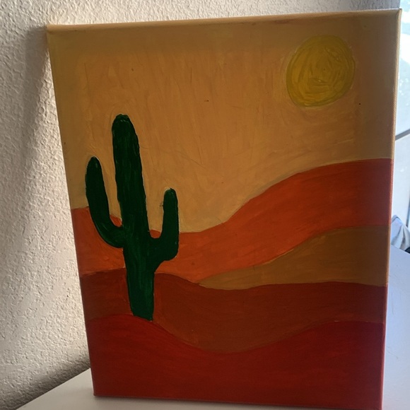 Homemade painting color green,brown dark red - Picture 3 of 8